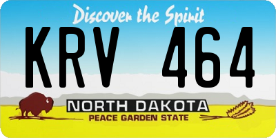 ND license plate KRV464