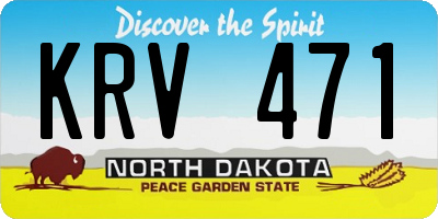 ND license plate KRV471