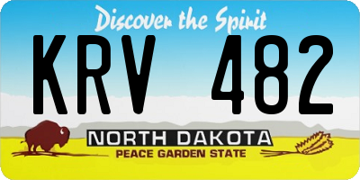 ND license plate KRV482