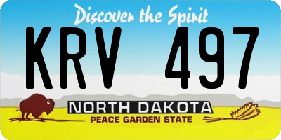 ND license plate KRV497