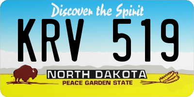 ND license plate KRV519
