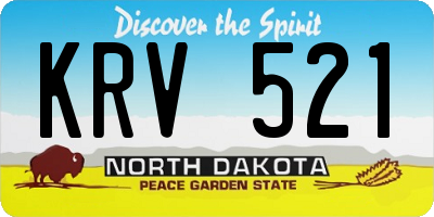 ND license plate KRV521