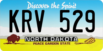 ND license plate KRV529