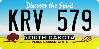 ND license plate KRV579