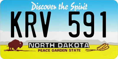 ND license plate KRV591