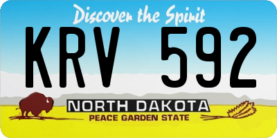 ND license plate KRV592