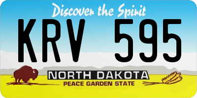 ND license plate KRV595