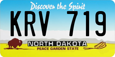ND license plate KRV719