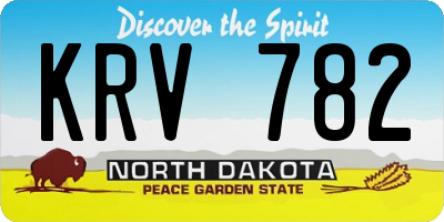 ND license plate KRV782