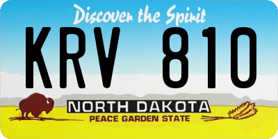 ND license plate KRV810