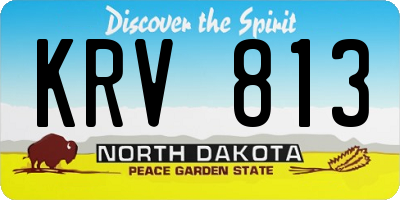 ND license plate KRV813