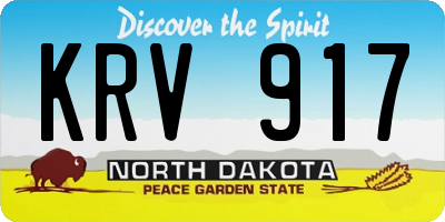 ND license plate KRV917