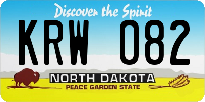 ND license plate KRW082