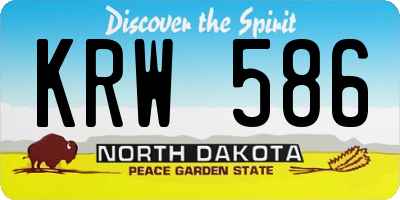 ND license plate KRW586