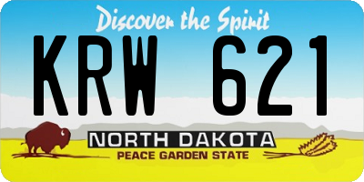 ND license plate KRW621