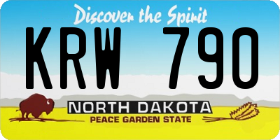 ND license plate KRW790