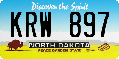 ND license plate KRW897
