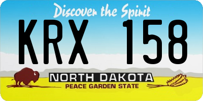 ND license plate KRX158