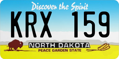 ND license plate KRX159