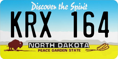 ND license plate KRX164