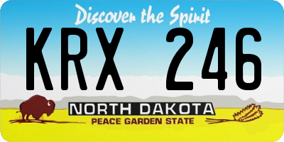 ND license plate KRX246