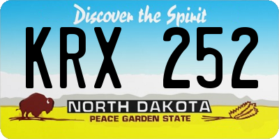ND license plate KRX252
