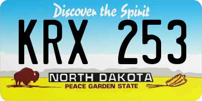 ND license plate KRX253
