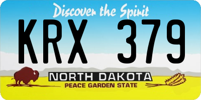 ND license plate KRX379
