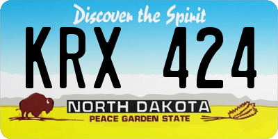 ND license plate KRX424