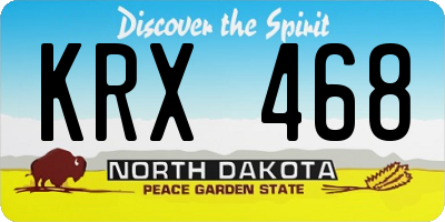ND license plate KRX468