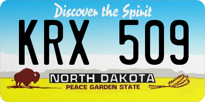 ND license plate KRX509
