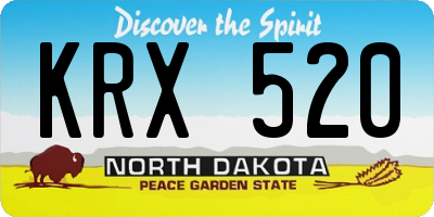 ND license plate KRX520