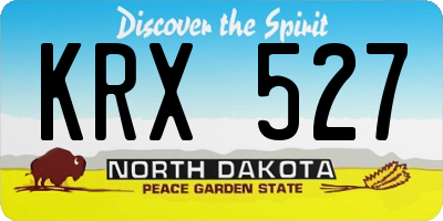 ND license plate KRX527
