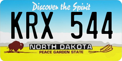 ND license plate KRX544