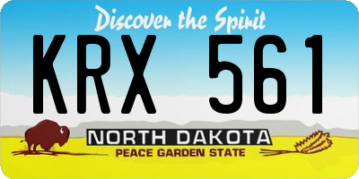 ND license plate KRX561