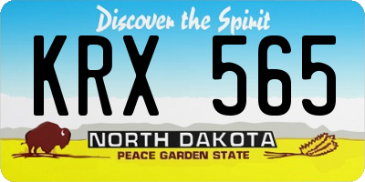ND license plate KRX565