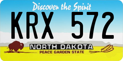 ND license plate KRX572