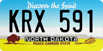 ND license plate KRX591
