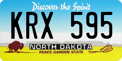 ND license plate KRX595