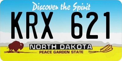 ND license plate KRX621