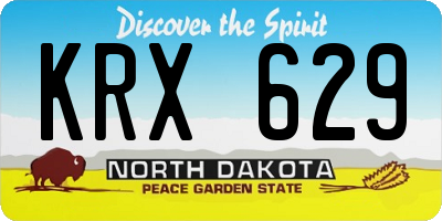 ND license plate KRX629