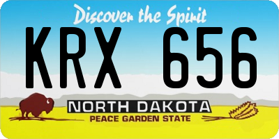 ND license plate KRX656