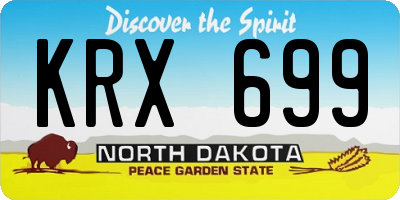 ND license plate KRX699