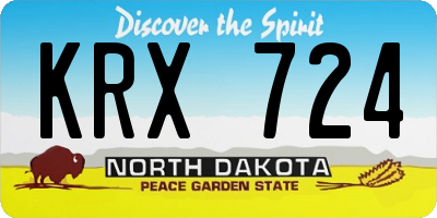 ND license plate KRX724