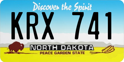 ND license plate KRX741