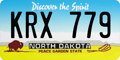 ND license plate KRX779