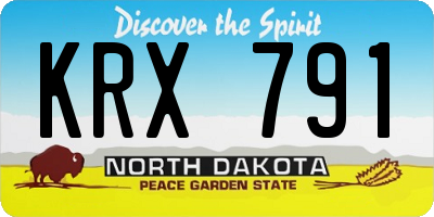 ND license plate KRX791