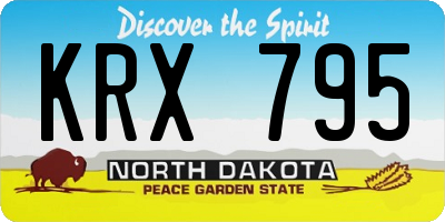 ND license plate KRX795