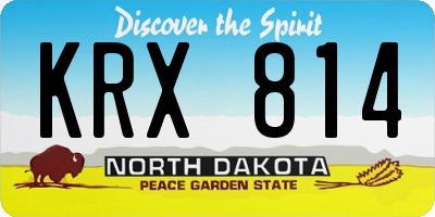 ND license plate KRX814