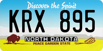 ND license plate KRX895